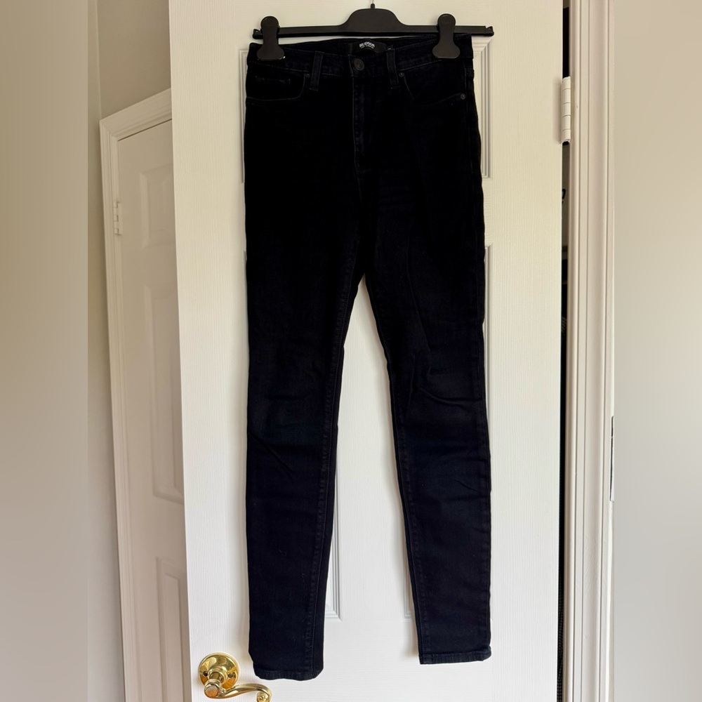 Hudson Black High-Waisted Skinny Jeans